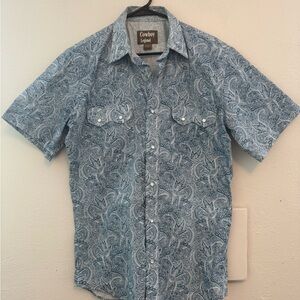 Cowboy Legends Blue Paisley Men's Shirt